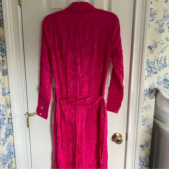 Staud Hot Pink Belle Jumpsuit